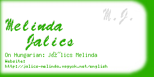 melinda jalics business card
